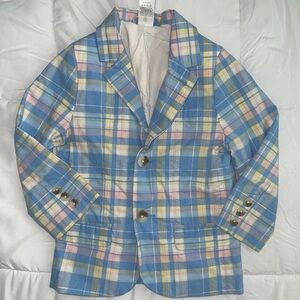 Gymboree Boys Long Sleeve Plaid Blazer | Size 3T 🧸